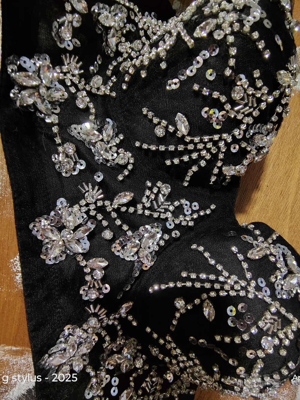 😲🔥 WINDSOR- Embellished Black Sequin Bustier Top ( NWOT )  - XS - Picture 6 of 11